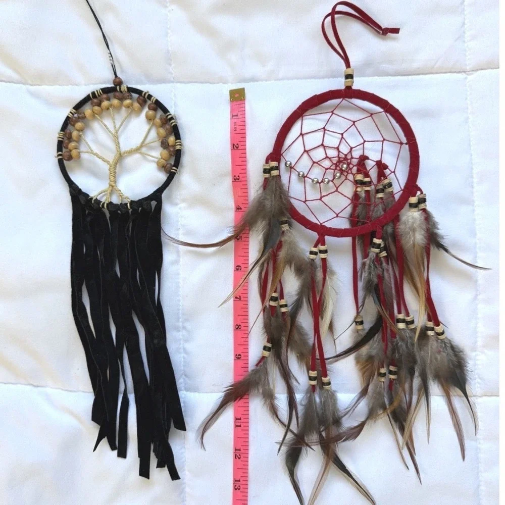 Lot of 14 Dream Catchers Boho‎ Wall Hanging Handmade Feather Macrame Mixed Sizes